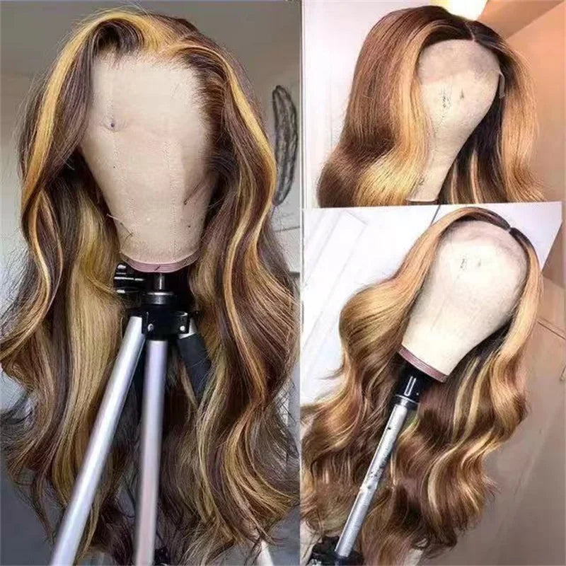 Highlight human hair wig,