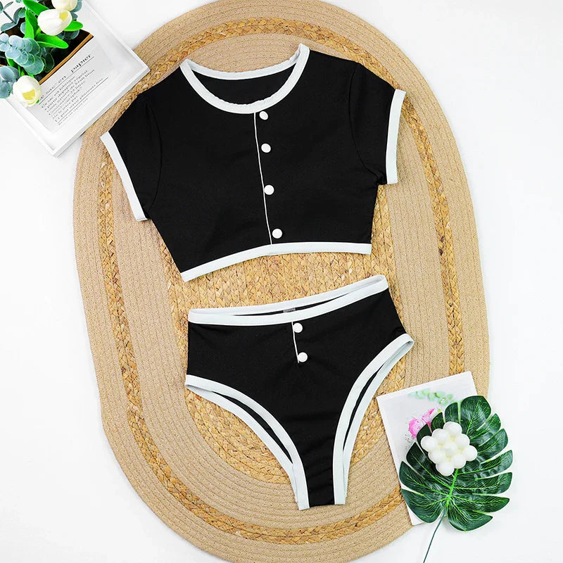 Ribbed Two-piece Bathing Suits