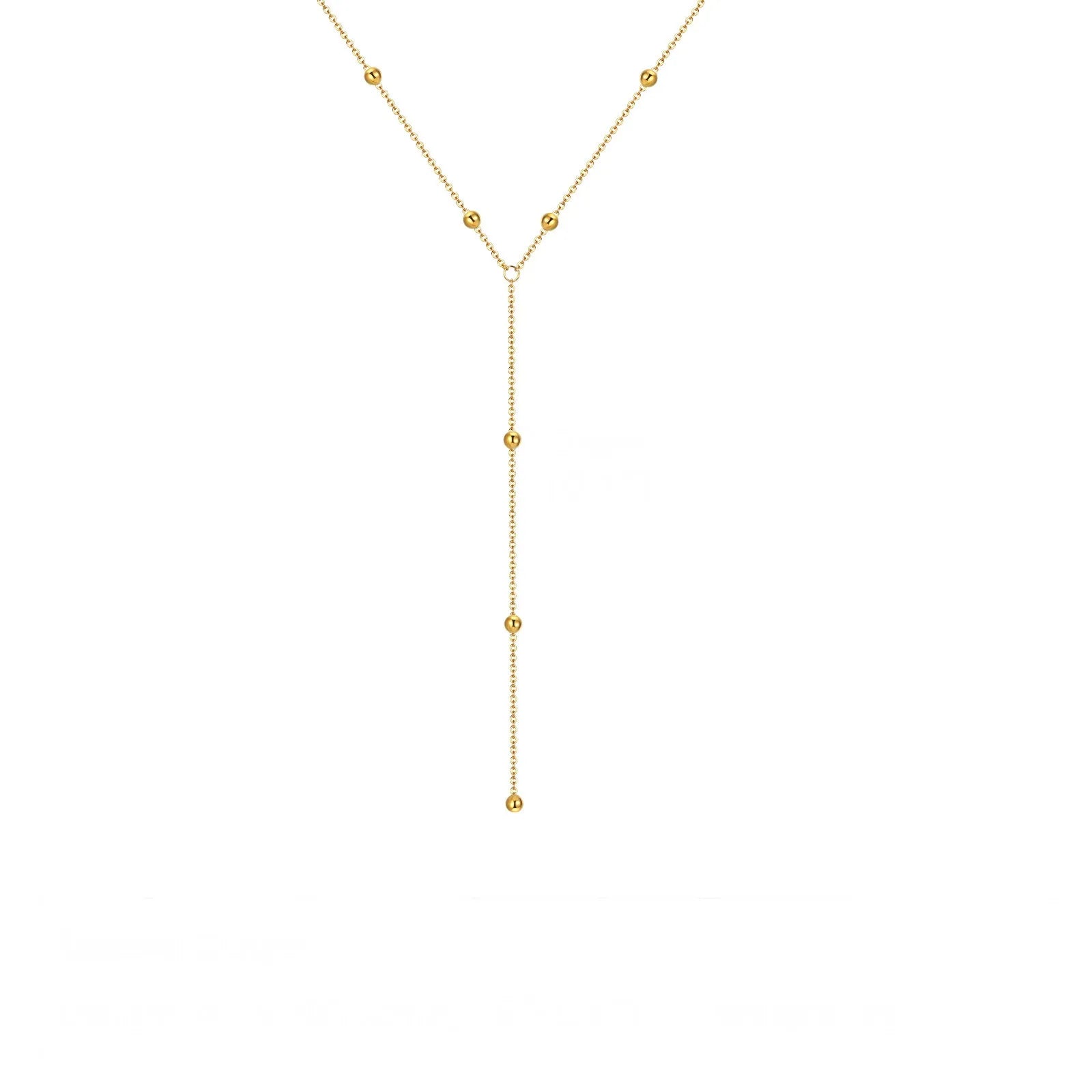 Gold Plated Lariat Necklace