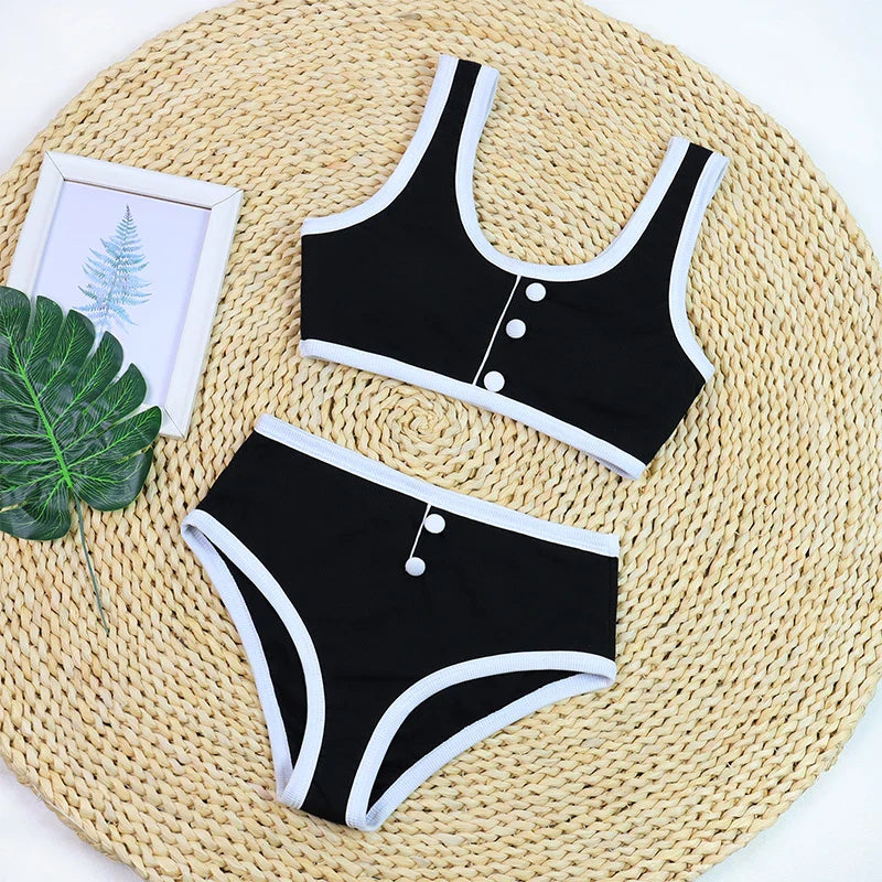 Ribbed Two-piece Bathing Suits