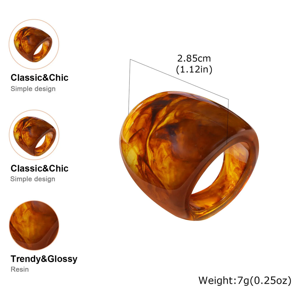 Amber Resin Ring