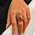 Amber Resin Ring