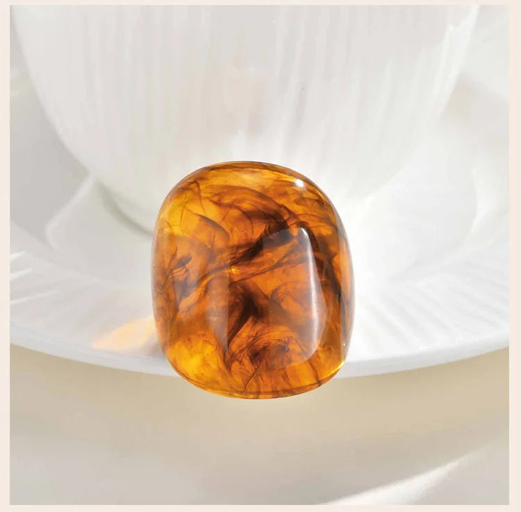 Amber Resin Ring