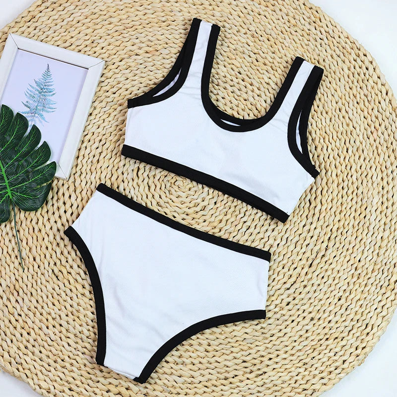 Ribbed Two-piece Bathing Suits