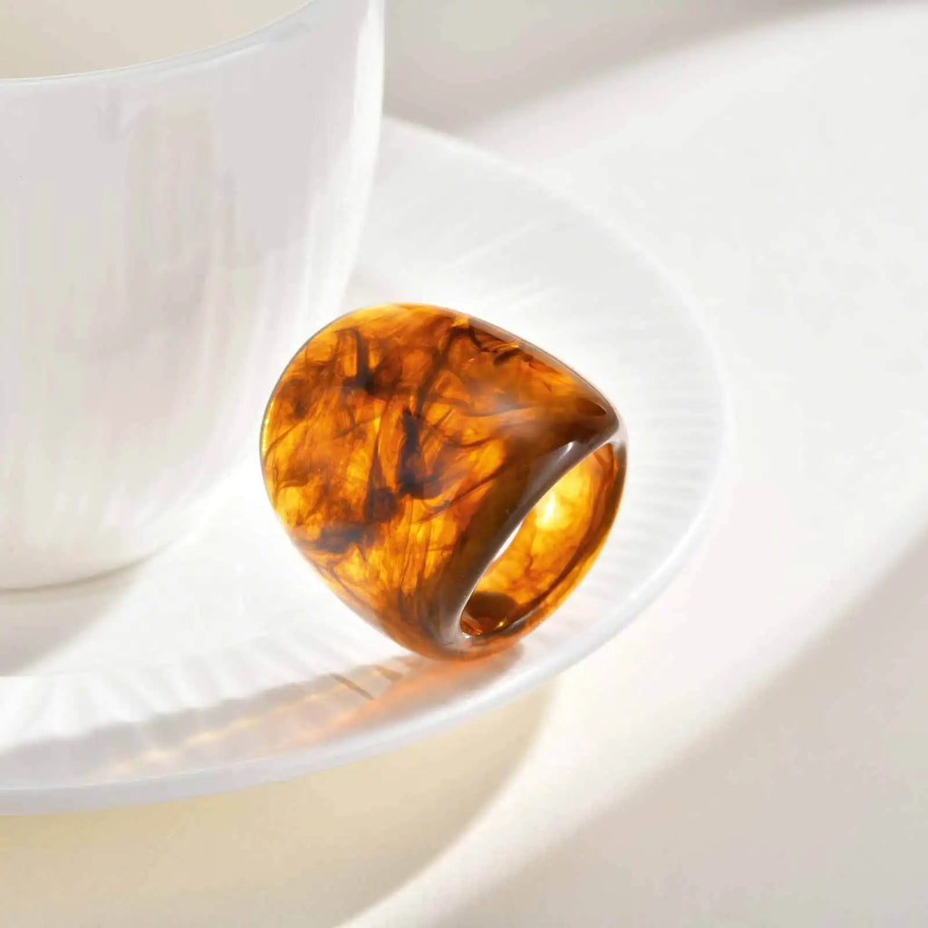 Amber Resin Ring