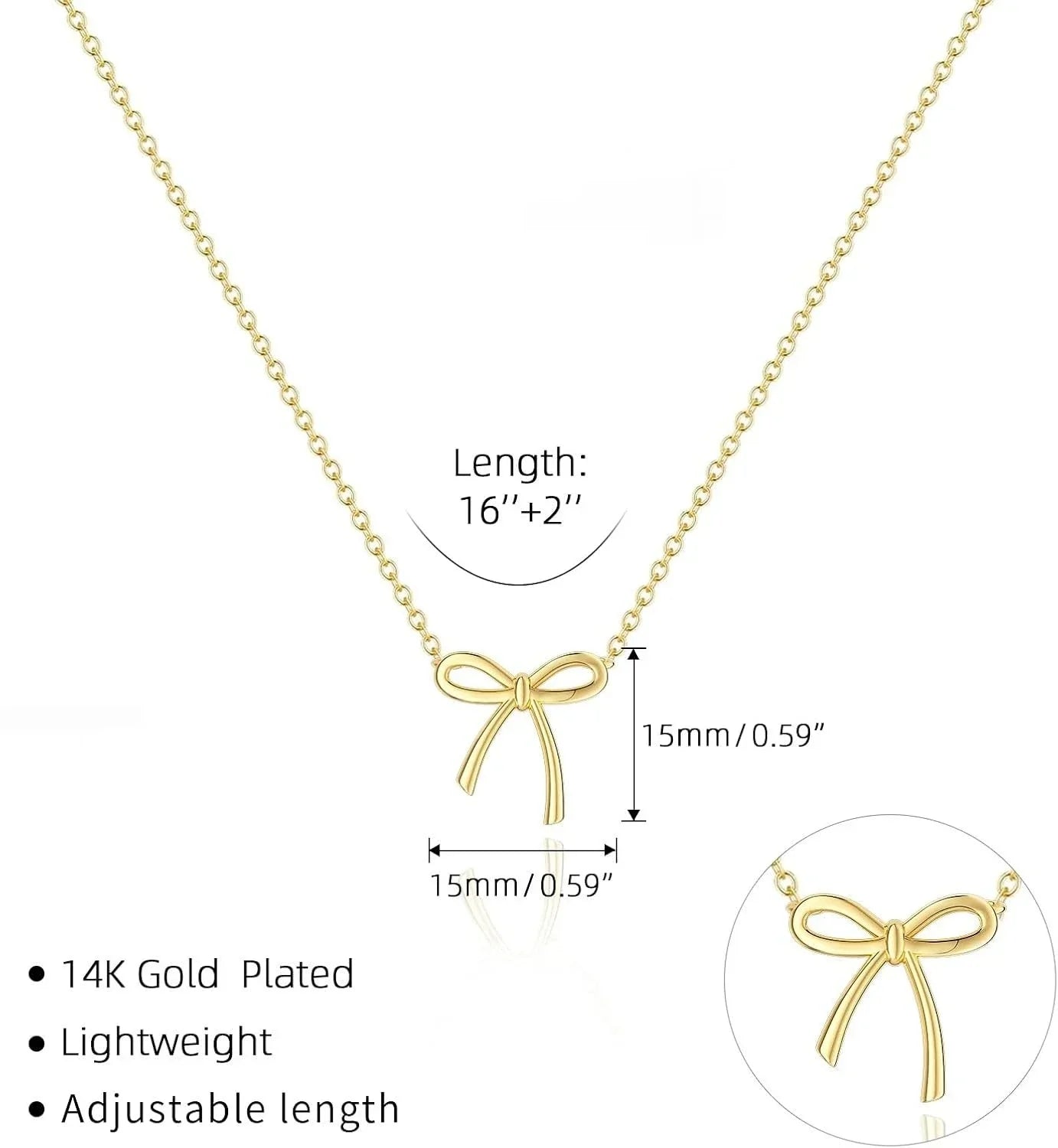 Women Bow Necklace