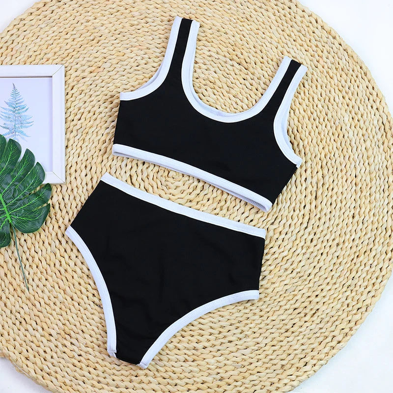 Ribbed Two-piece Bathing Suits