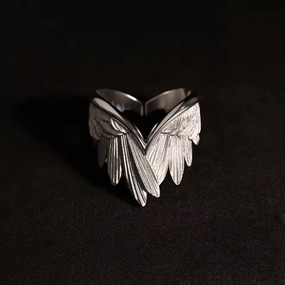 Retro Angel Wings Ring
