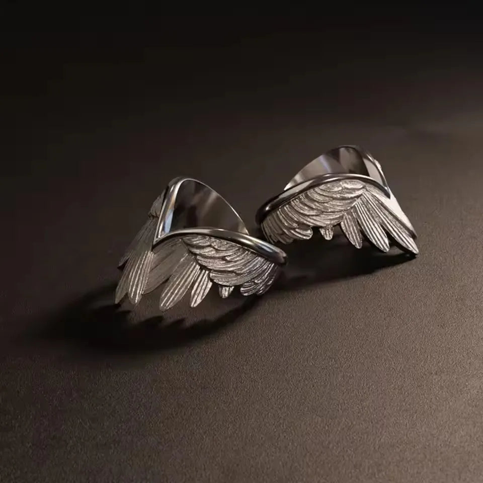 Retro Angel Wings Ring