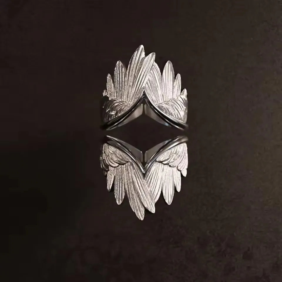 Retro Angel Wings Ring