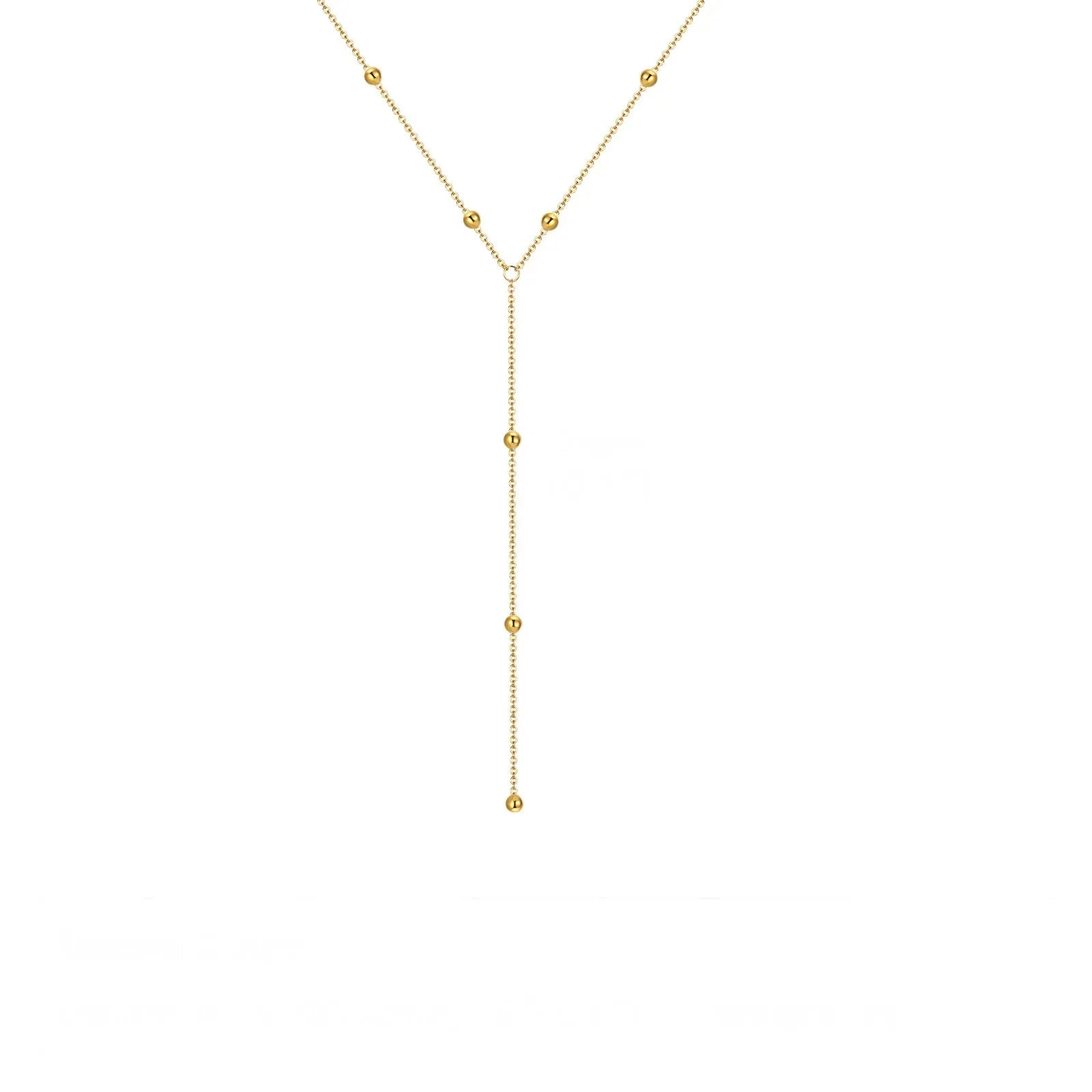 Gold Plated Lariat Necklace