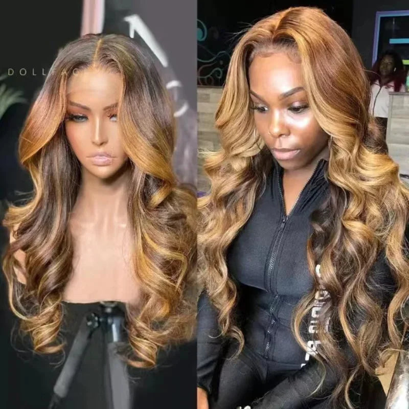 Highlight human hair wig,