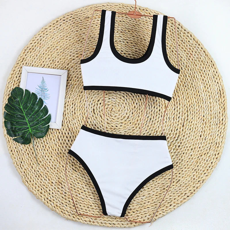 Ribbed Two-piece Bathing Suits