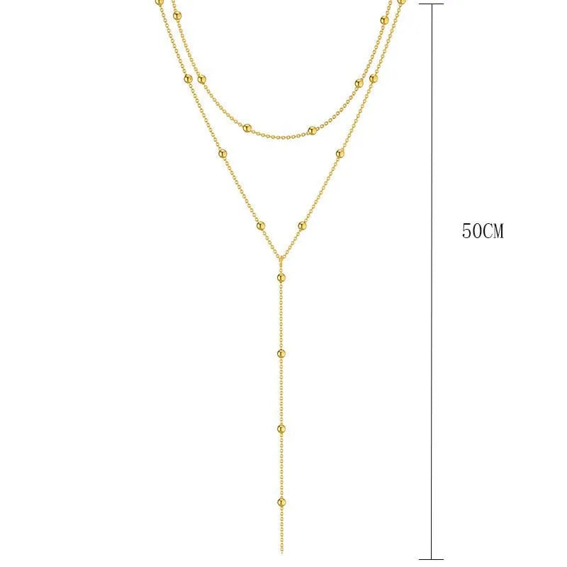 Gold Plated Lariat Necklace